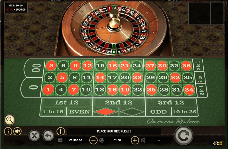 Capture d'écran American Roulette