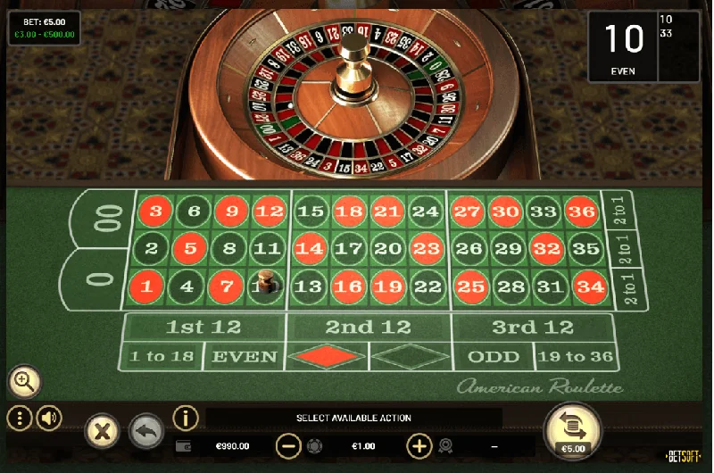 Capture d'écran American Roulette