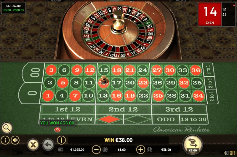 Capture d'écran American Roulette