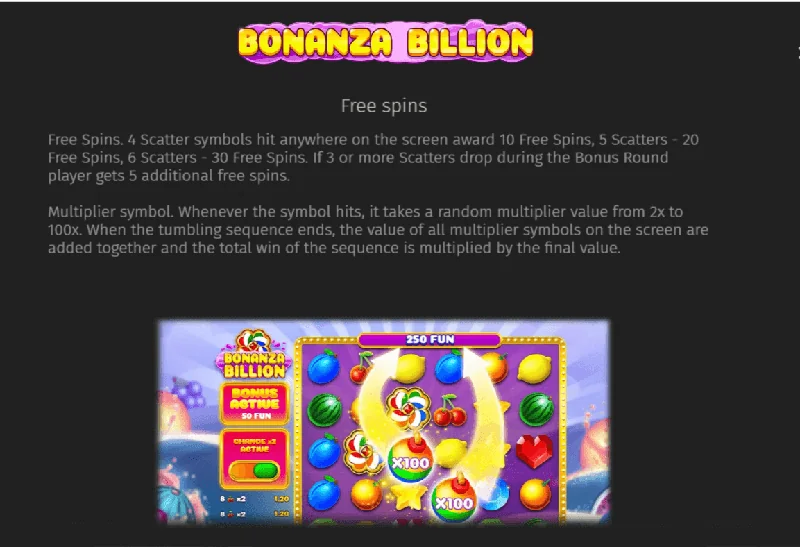 Capture d'écran de Bonanza Billion
