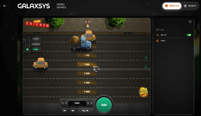 Capture d'écran de Chicken Crash