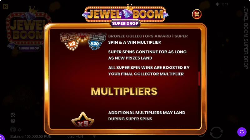Capture d'écran de Jewel Boom Super Drop