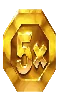 Symbole Pièce 5x de pirots 4