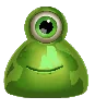 Symbole Blob Vert à Un Œil Reactoonz 100
