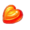 Symbole Bonbon Cœur Orange Super Scatter Sugar Rush